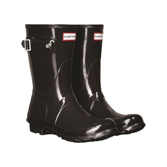 Hunter Original Gloss Short Black Synthetic Wellington Boots - Image 6