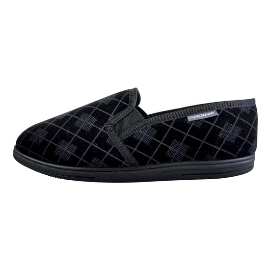 DUNLOP - PANTUFLAS MOCASÍN CON SUELA RÍGIDA PARA HOMBRE FORRADAS DE FELPA Y ESPUMA VISCOELÁSTICA A CUADROS ESCOCESES - Image 3