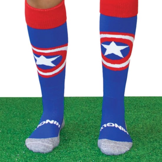 Capitán América Calcetines Largos para Deporte | Hingly | Calcetines para Hockey, Rugby y Fútbol para Hombre y Mujer - Image 3