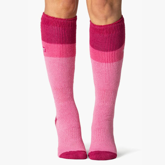 Calcetines largos de esquí a rayas hasta la rodilla para mujer - Image 3