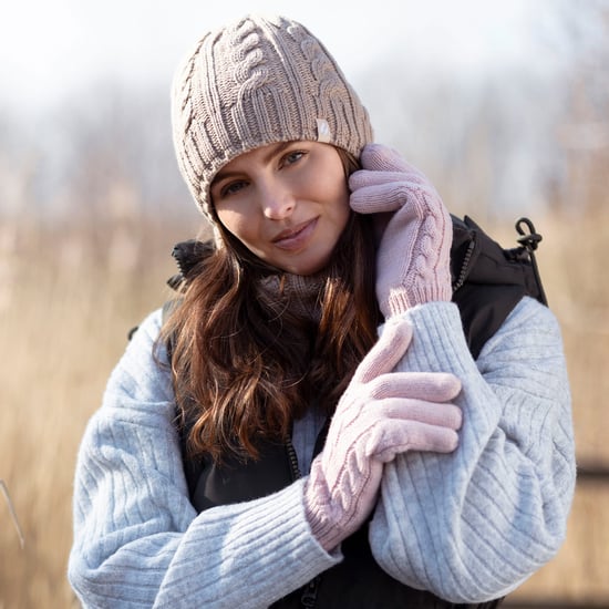 Gorro térmico de invierno para mujer con forro polar y punto por cable - Image 5