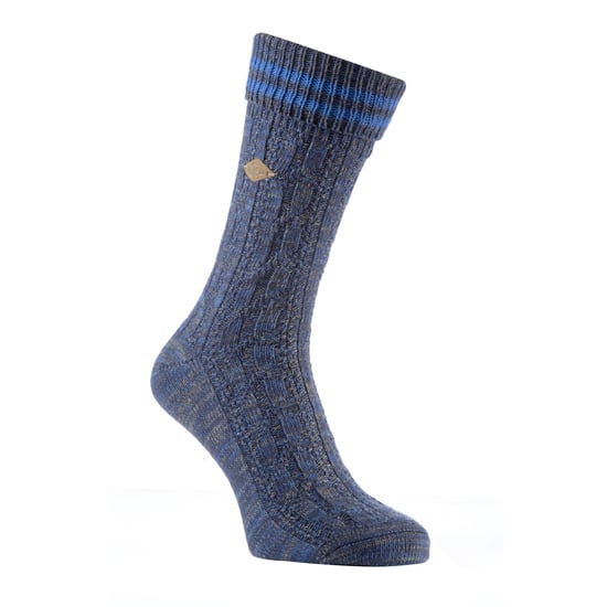 Paquete de 2 calcetines de algodón de punto por cable para hombre con parte superior vuelta - Image 3