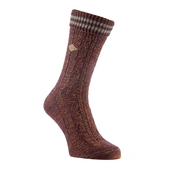 Paquete de 2 calcetines de algodón de punto por cable para hombre con parte superior vuelta - Image 3