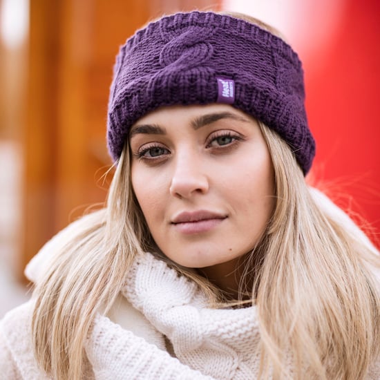 Diadema térmica de invierno con forro polar de punto por cable para mujer - Image 5
