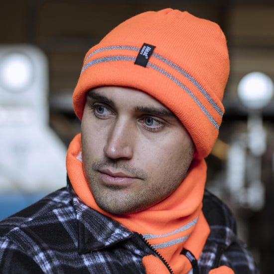 Gorro reflectante de alta visibilidad para hombre en naranja y amarillo - Image 5