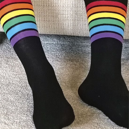 3 Pares de Calcetines para Hombre y Mujer de Algodón con Rayas Brillantes Arco Iris - Image 3
