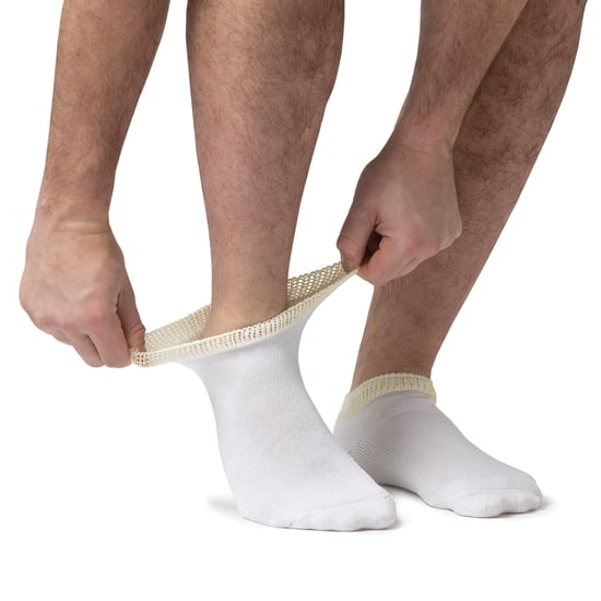 IOMI - 3 pares de calcetines acolchados para diabéticos para pies y tobillos hinchados - Image 3