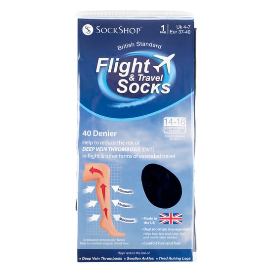 IOMI - Calcetines de vuelo de compresión graduada de 18 mmHg para mujeres para TVP - Image 2