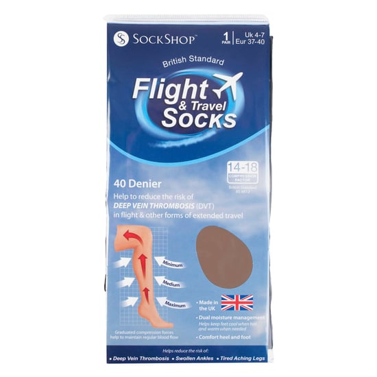 IOMI - Calcetines de vuelo de compresión graduada de 18 mmHg para mujeres para TVP - Image 2