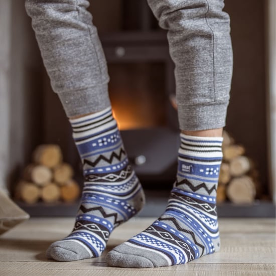 Calcetines térmicos antideslizantes para hombre con dibujo nórdico y pinzas de agarre - Image 4