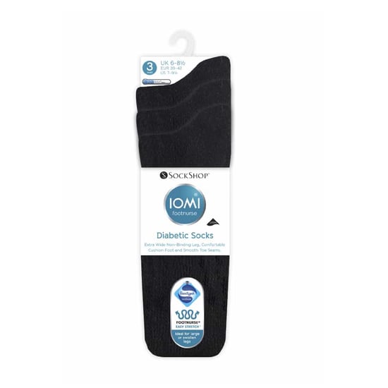 Paquete de 3 calcetines de algodón extra anchos para niños diabéticos - Image 2