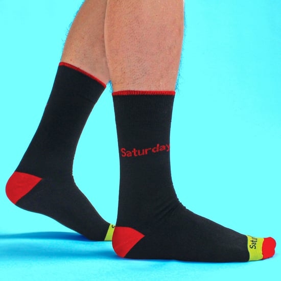 Paquete de 7 calcetines de algodón para hombre con talón y puntera de color negro Día de la Semana - Image 4