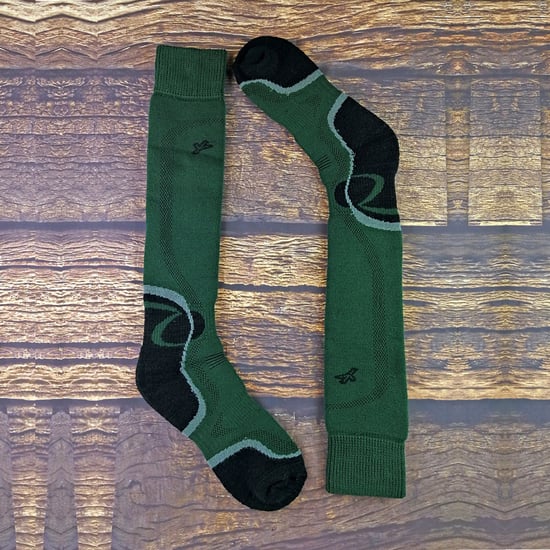 Dr Hunter - Calcetines largos acolchados de lana merino verdes para hombre - Image 3