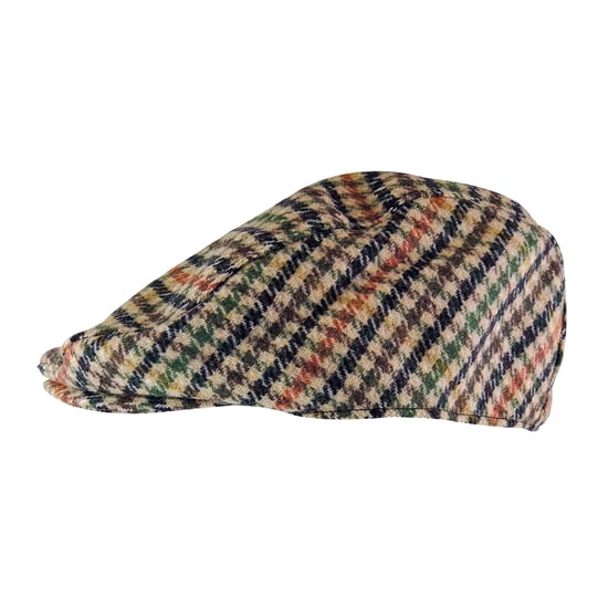 Hombres Vintage Houndstooth Plaid Lana Mezcla Newsboy plana Ivy Cap Sombrero - GL228A Beige - Image 3