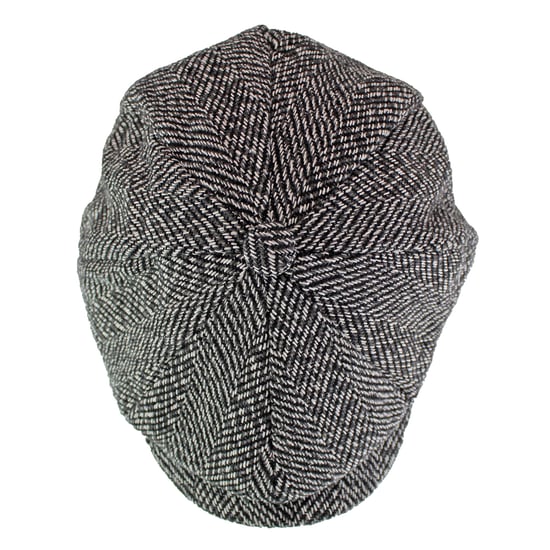 Los hombres de espiga patrón de lana forrada de lana de invierno Newsboy Gorro - Image 4