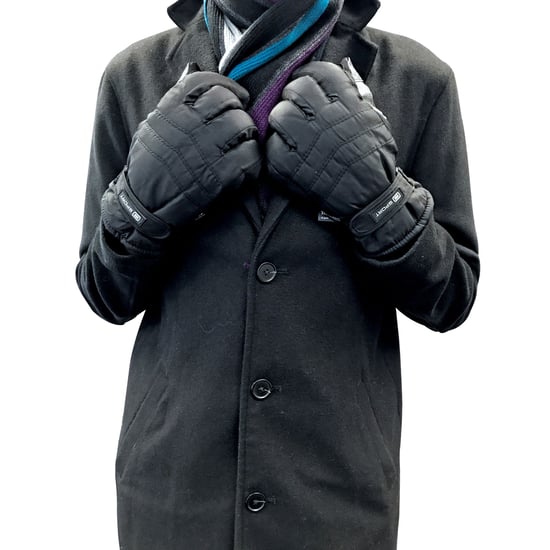 Guantes de esquí impermeables con aislamiento térmico 3M Thinsulate 40 gramos para hombre - Negro - Image 4