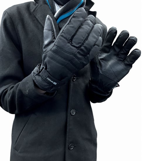 Guantes de esquí impermeables con aislamiento térmico 3M Thinsulate 40 gramos para hombre - Negro - Image 5