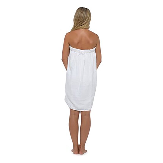 Womens 100% Algodón Terry Cloth Spa Toalla de Baño Wrap Vestido con Bolsillo - Image 3