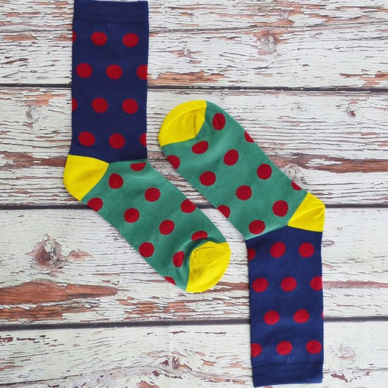 Mr Heron - Calcetines de Bambú para Hombre | Calcetines de Argyle a Rayas | Regalos para Él - Spots (Rojo) - Image 4