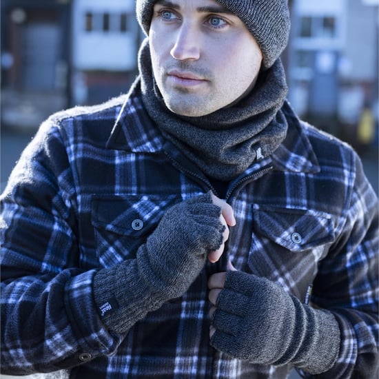Hombres de invierno cálido 3.2 TOG forro polar aislado Guantes sin dedos - Image 4