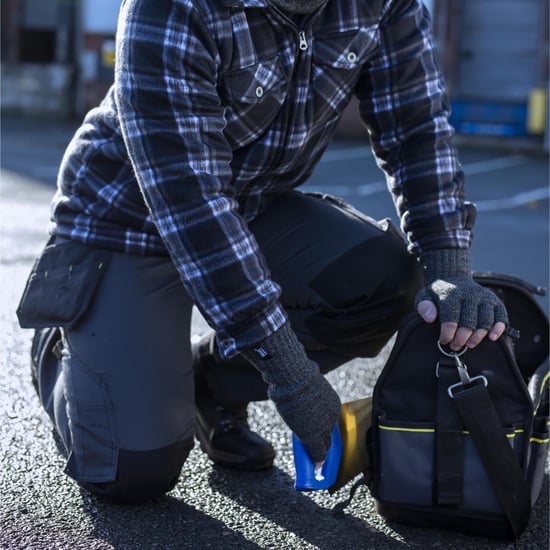 Hombres de invierno cálido 3.2 TOG forro polar aislado Guantes sin dedos - Image 5