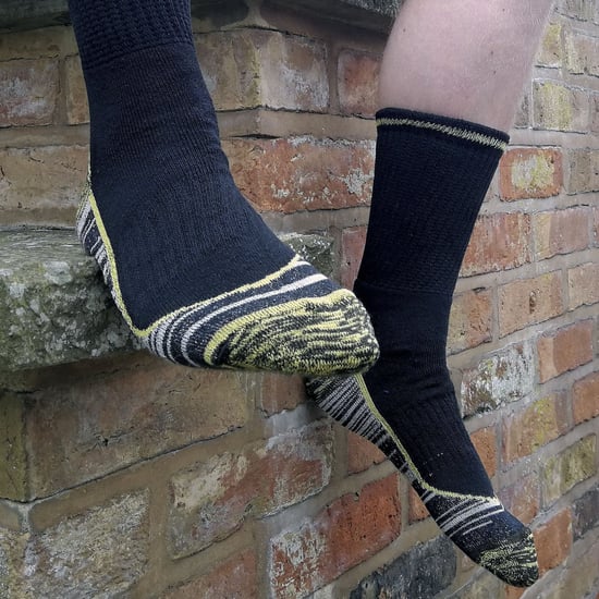 Calcetines de trabajo de bambú transpirables y resistentes para hombre para botas con puntera de acero - Image 4