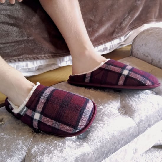 Dunlop - Hombre cálido forro polar Slip on Mule cuadros a cuadros Zapatillas de casa - Image 4