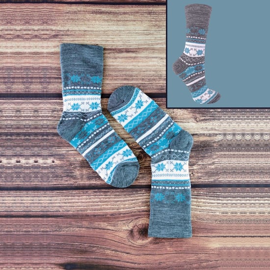 Señoras 3 Pares de grueso invierno cálido Fairisle calcetines térmicos para diabéticos - Image 3