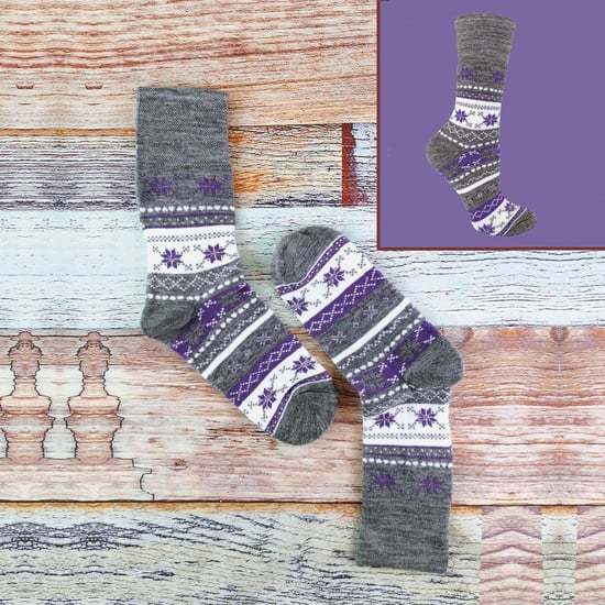 Señoras 3 Pares de grueso invierno cálido Fairisle calcetines térmicos para diabéticos - Image 4