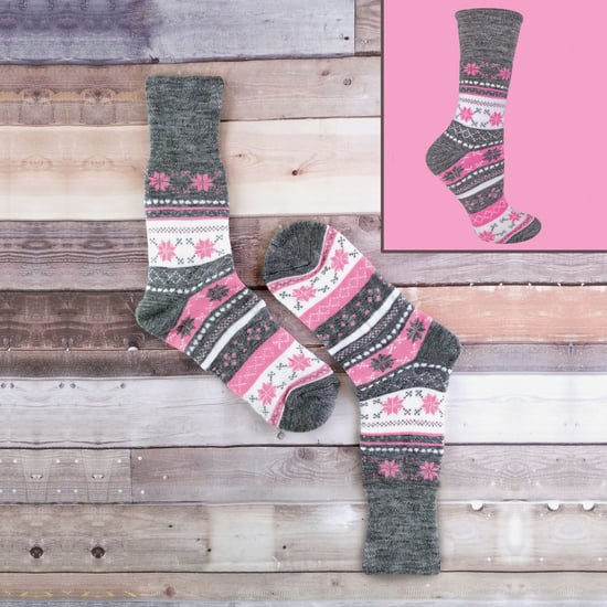 Señoras 3 Pares de grueso invierno cálido Fairisle calcetines térmicos para diabéticos - Image 5