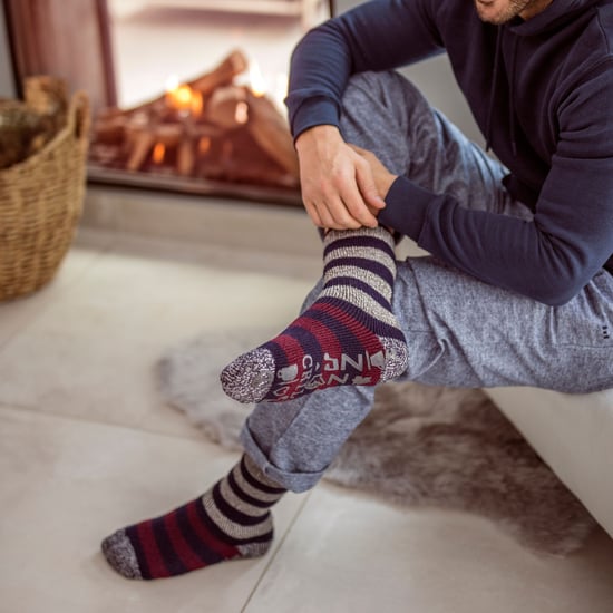 HEAT HOLDERS - Calcetines gruesos antideslizantes con forro polar a rayas para hombre - Image 5