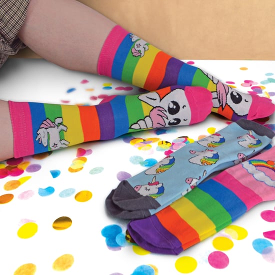 Calcetines de rayas de unicornio arco iris para mujer | 3 Pares | Sock Snob - Image 5
