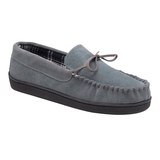 DUNLOP - Mocasines de piel de ante con forro polar para hombre (12, Gris) - Image 3