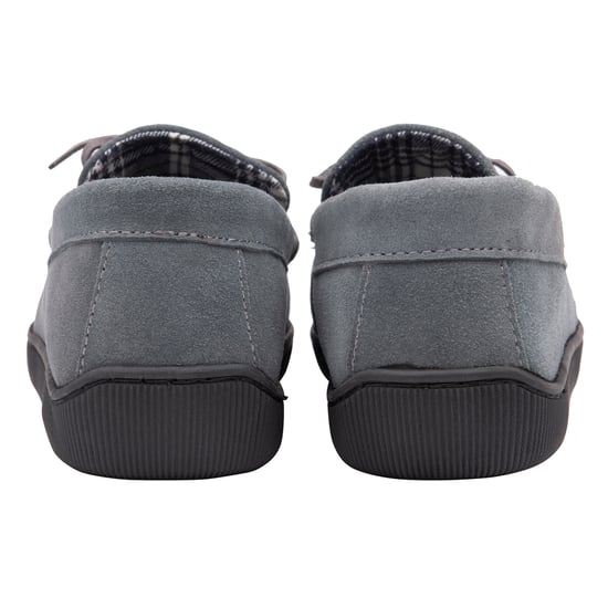 DUNLOP - Mocasines de piel de ante con forro polar para hombre (12, Gris) - Image 4
