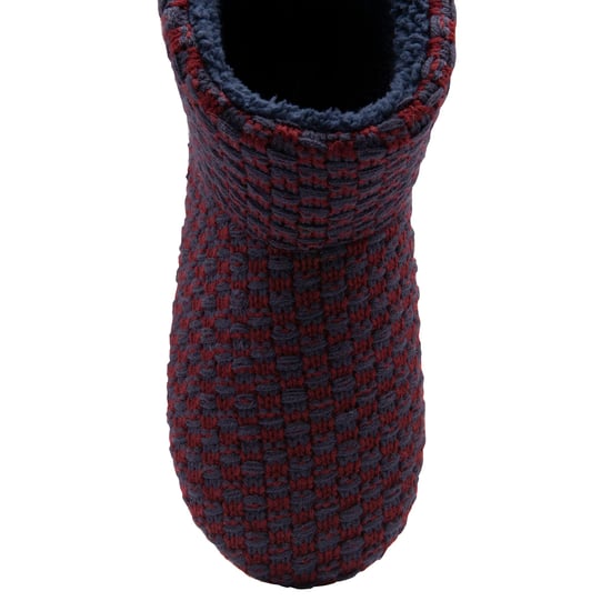DUNLOP - Botitas de espuma con memoria Sherpa para hombre (8, Azul marino/Burdeos) - Image 4