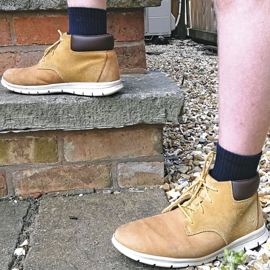 Calcetines de trabajo para hombre de algodón acolchado y corte bajo para botas con puntera de acero - Image 4