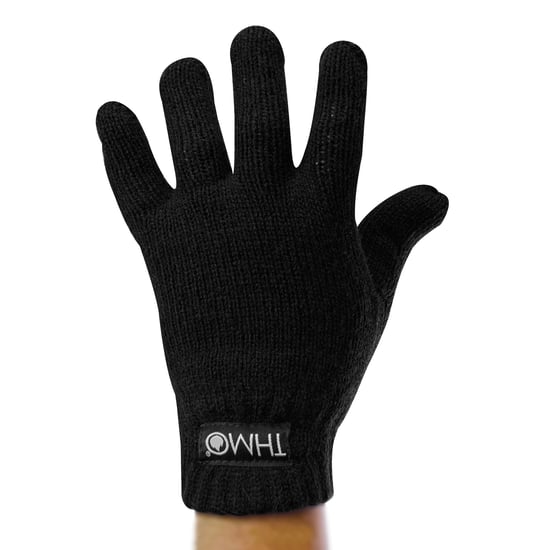 Guantes Thinsulate para niños en invierno | THMO | Guantes térmicos de punto para niños - Negro - Image 3