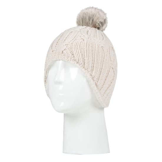 Heat Holders - Girls Cable Knitted Beanie Hat with Pom Pom Bobble for Winter | Gorro aislante térmico cálido - Buttercream - Image 3