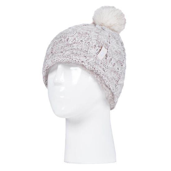 Heat Holders - Set de gorro y guantes para niña - Gorro con puño vuelto y guantes de punto estilo cable - Oatmeal Twist - Image 3