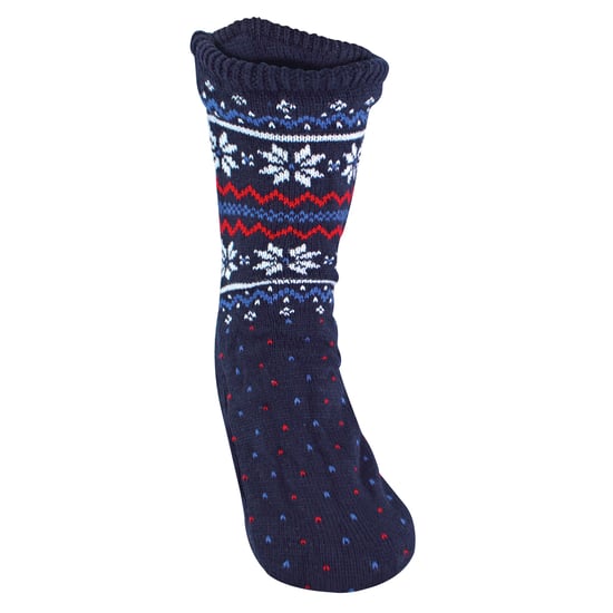 Calcetines de invierno para hombre con estampado de hadas para clima frío - Navy Fairisle - Image 4