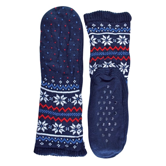 Calcetines de invierno para hombre con estampado de hadas para clima frío - Navy Fairisle - Image 5