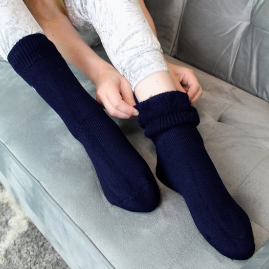 3 Pares Multipack Niños Calcetines Térmicos | THMO | Ribbed Soft Top Fleece Fluffy Inner Warm Socks for Boys & Girls - Azul Marino - Image 3