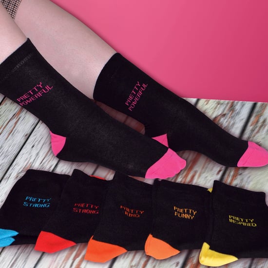 Pretty Womens Pack de 6 Pares de Calcetines Happy Colourful Kind Funny Socks - Image 5
