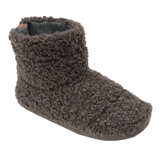 DUNLOP - Botitas de espuma con memoria para hombre Furry Sherpa (8, Carbón) - Image 3
