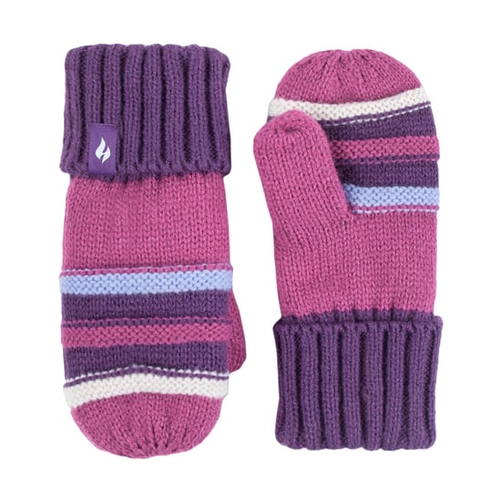 Heat Holders - Conjunto de gorro y manoplas de invierno para niña - Rojo Violeta - Image 4