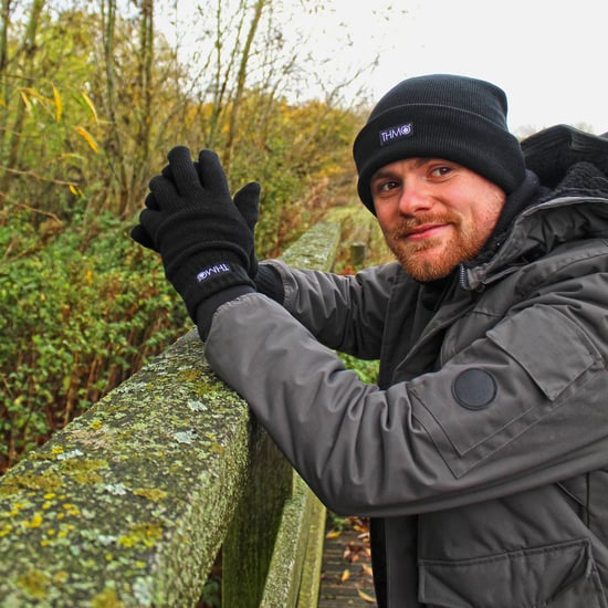 Juego de gorro y guantes Thinsulate para hombre | THMO | Gorro y guantes de punto acrílico para invierno - Negro - Image 3