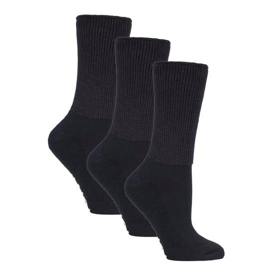 Paquete de 12 Pares de Calcetines Diabéticos para Todo el Año | IOMI | Calcetines Extra Anchos para Tobillos, Piernas y Pies Hinchados | Calcetines Tobilleros para Diabéticos en Algodón y Bambú - Negro - Image 5