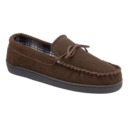 DUNLOP - Hombre de cuero de gamuza real forrado de lana Mocasín Zapatillas (9, Marrón oscuro) - Image 3