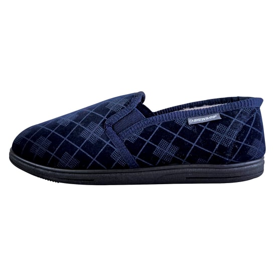 DUNLOP - PANTUFLAS MOCASÍN CON SUELA RÍGIDA PARA HOMBRE FORRADAS DE FELPA Y ESPUMA VISCOELÁSTICA A CUADROS ESCOCESES - Image 3