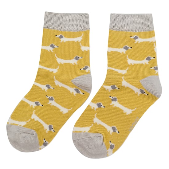 Miss Sparrow - Pack de 2 Calcetines de Bambú con Dibujos de Animales para Niñas - Perros Salchicha - Image 3